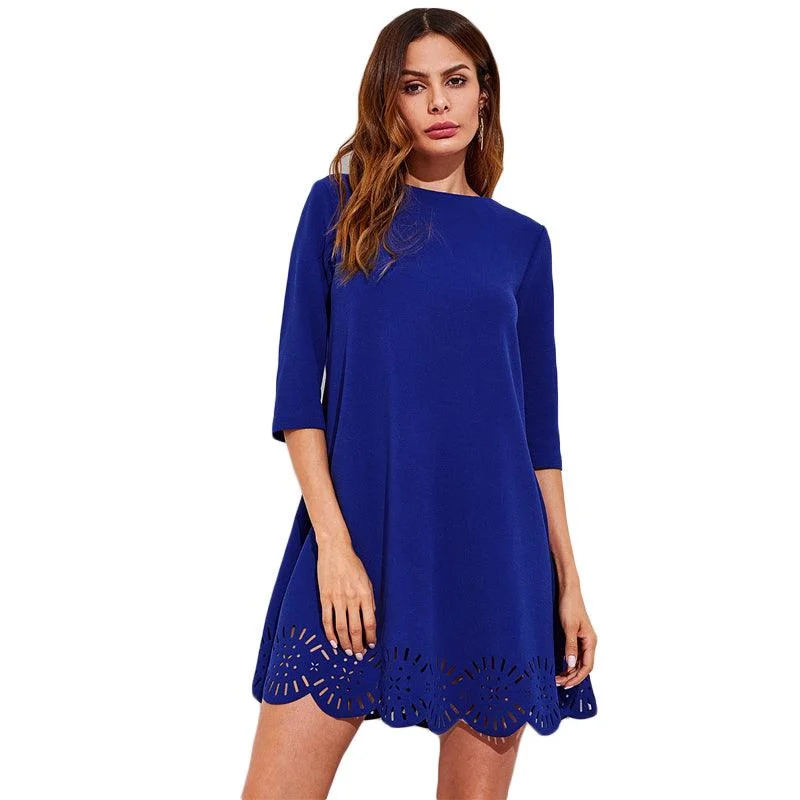 SERENE SCALLOPED BABY DOLL DRESS Vintage unclassified dresses