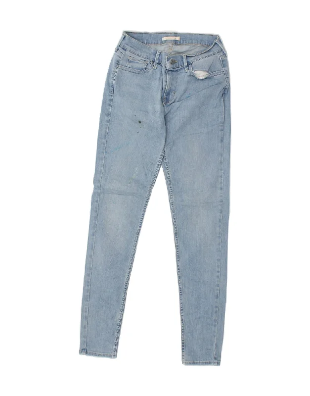 LEVI'S Womens 710 Super Skinny Jeans W27 L29 Blue Cotton