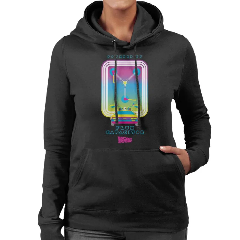 Back to the Future DMC Delorean Flux Capacitor Gradient Women's Hooded Sweatshirt