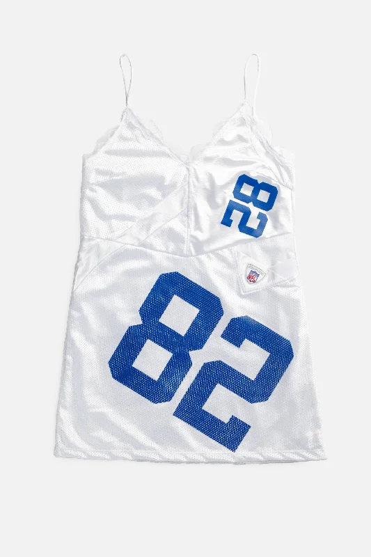 Rework Indianapolis Colts NFL Lace Dress - L Lace Skater Dress