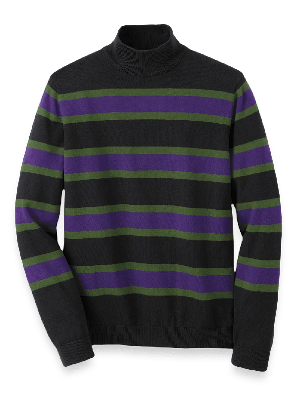 Cotton Mock Neck Sweater - Black