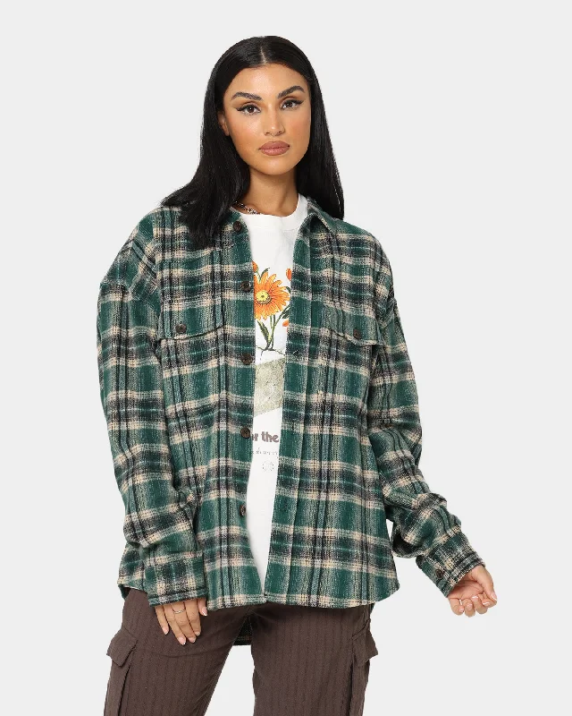 Honor The Gift Nostalgia Flannel Long Sleeve Shirt Green