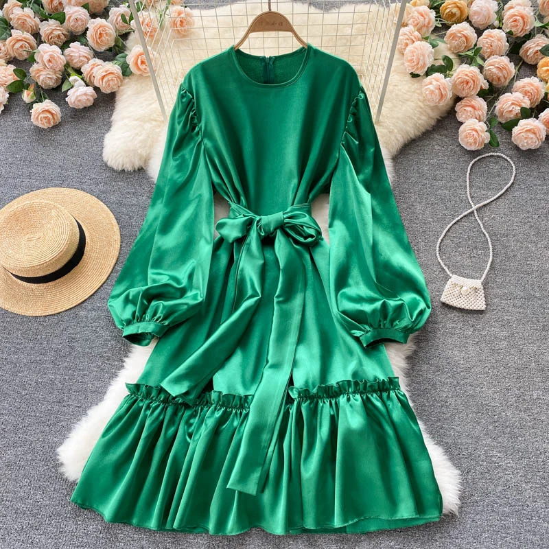 Cute long sleeve dress fashion dress  466