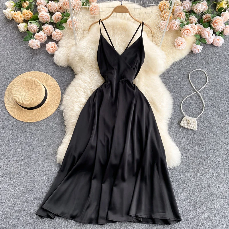 Cute v neck backless dress fashion dress  600