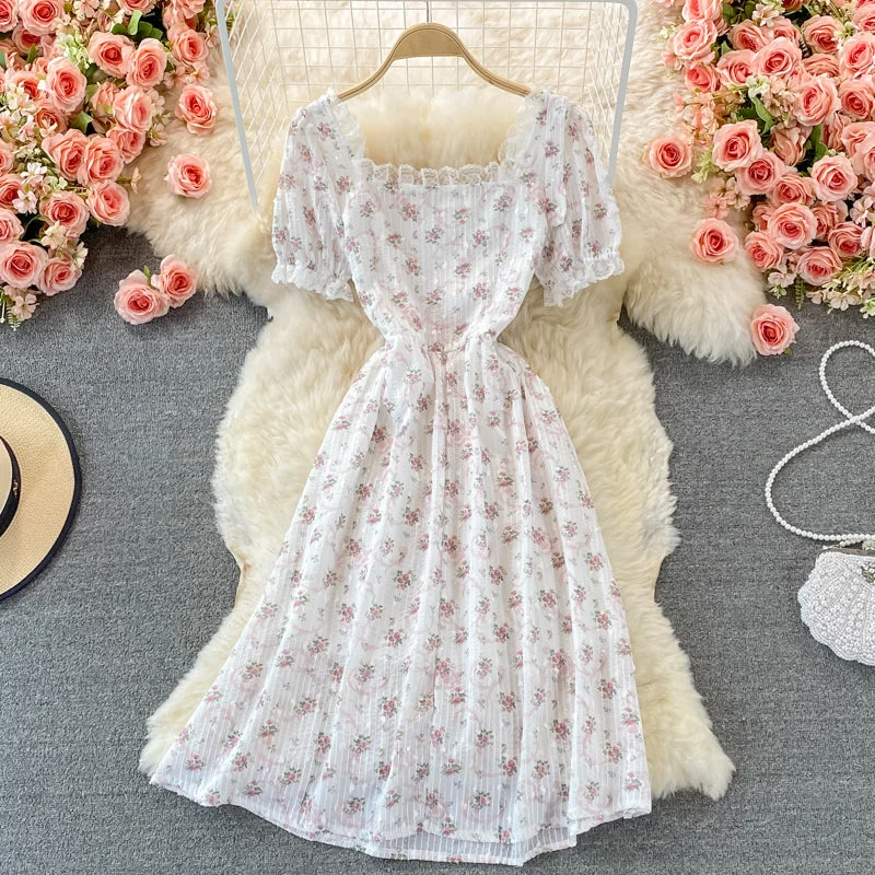 Sweet floral A line dress fashion dress  511