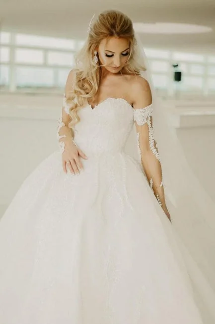 Off the shoulder Sweetheart Summer Beach Wedding Dress Silk Bridal Dress
