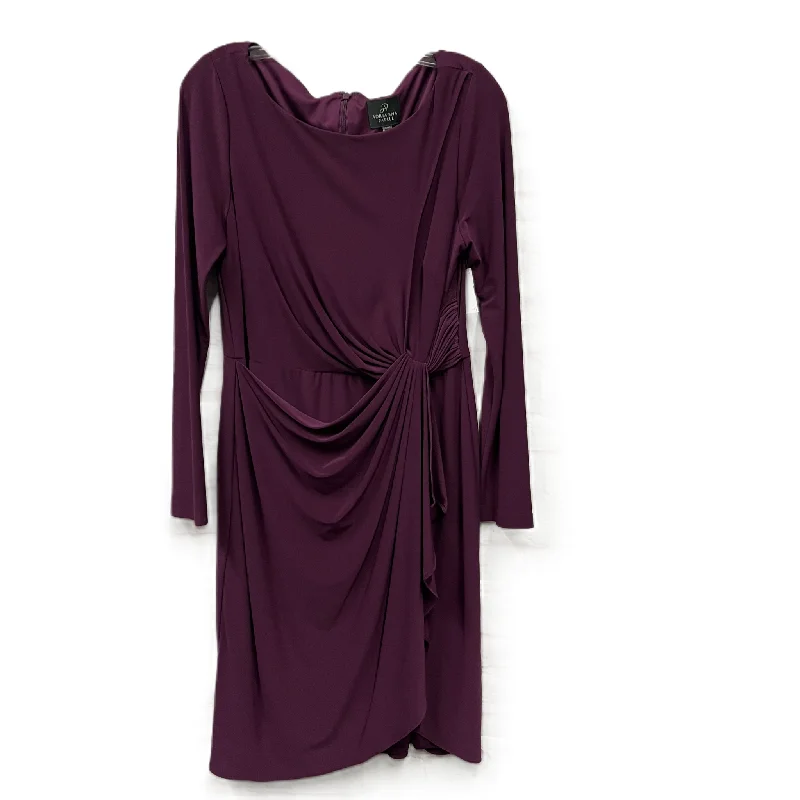 Dress Casual Short By Adrianna Papell In Purple, Size: L Front Pocket Mini Skirt