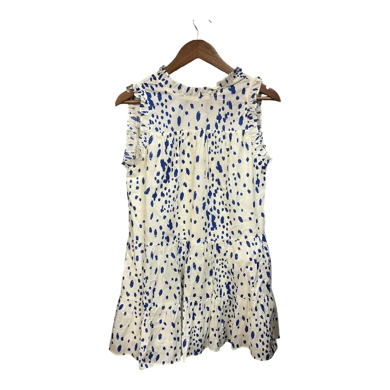 Dress Casual Short By Anthropologie In Blue & White, Size: M Sleek Mini Skirt