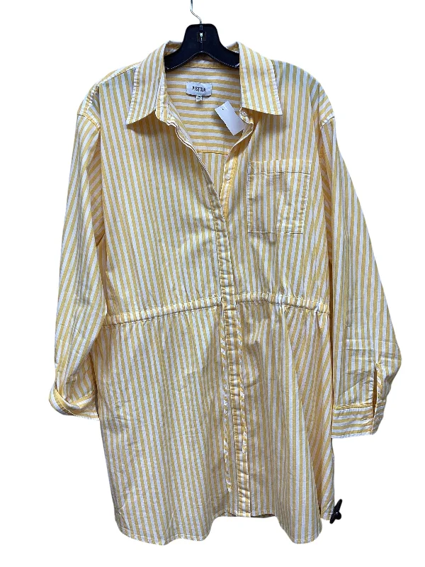Dress Casual Short By Pistola In Yellow, Size: Xs Tie Waist Mini Skirt
