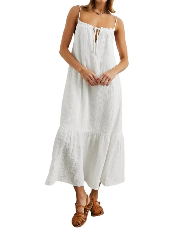 Marseille Maxi Dress In White Casual Maxi Outfit
